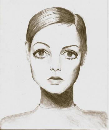 "Twiggy" one of her drawings. (Courtesy Jalina Brown)
